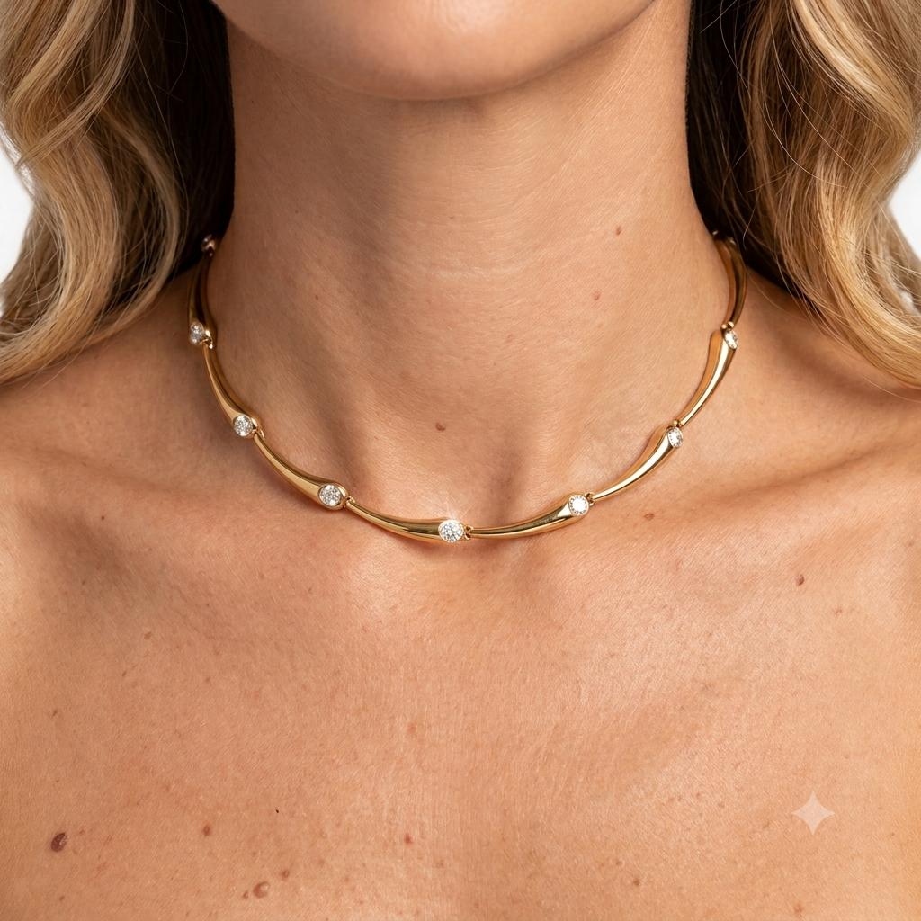 Collana in acciaio inossidabile anallergica e waterproof "Frida"