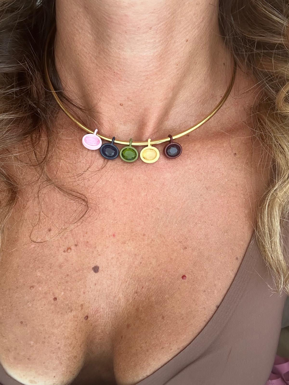 Collana in acciaio inossidabile anallergica e waterproof "Bollicine"