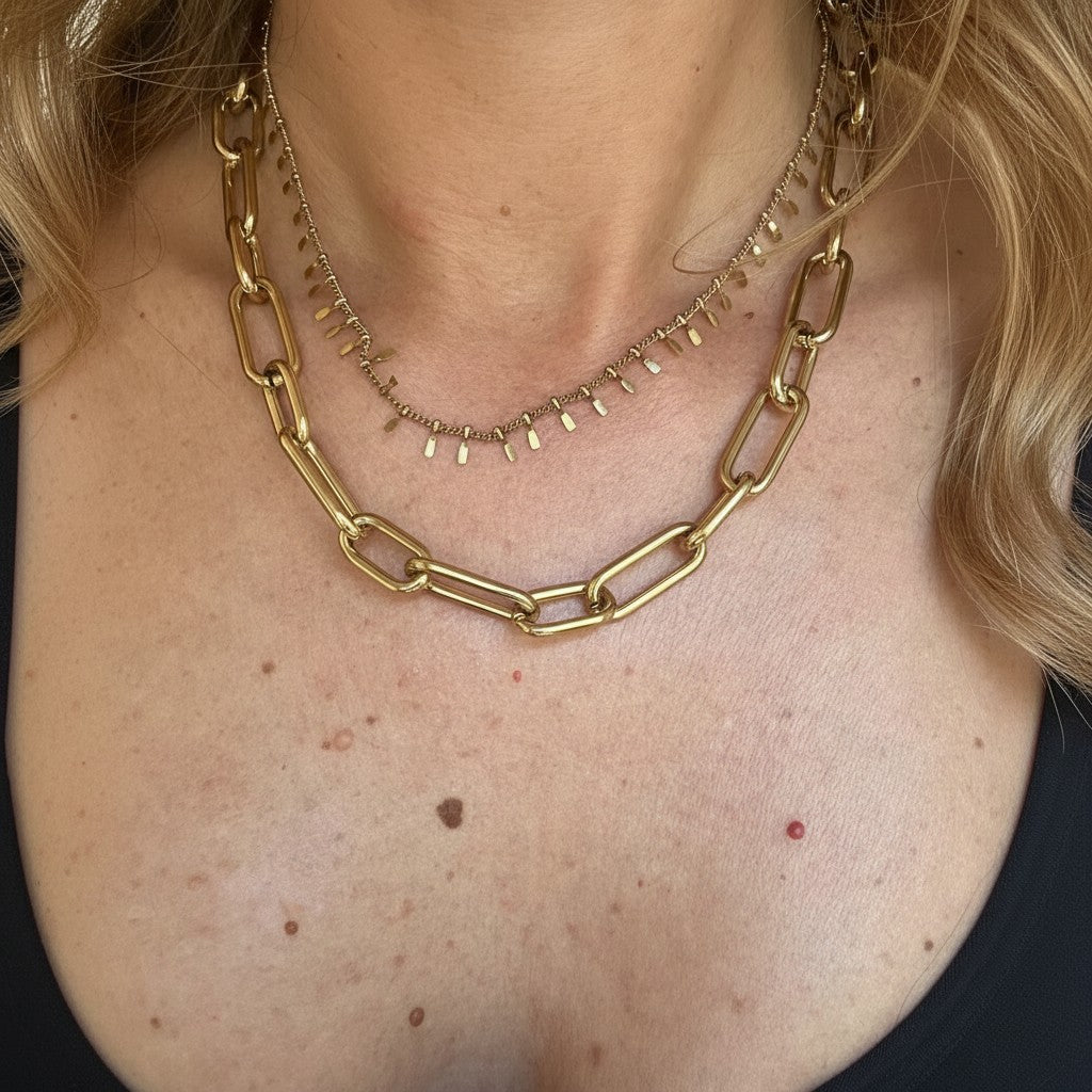 Collana in acciaio inossidabile anallergica e waterproof "Anna"