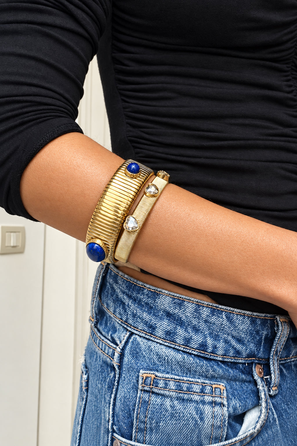 Bracciale elastico in acciaio inossidabile waterproof "Micene"