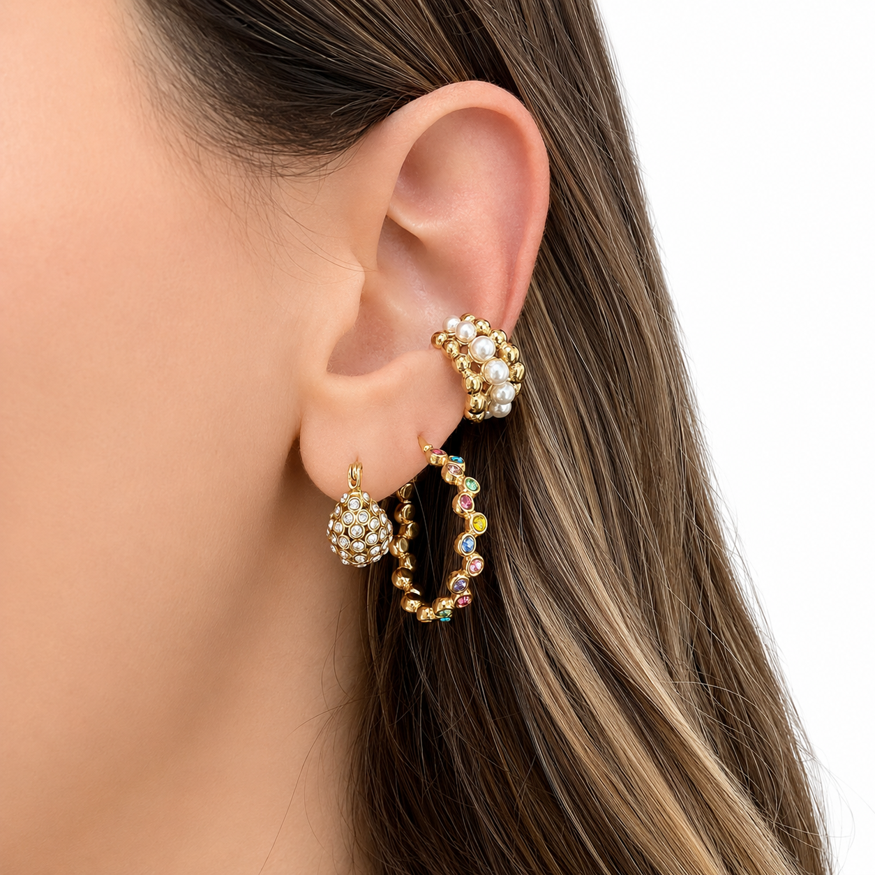 Ear Cuff in acciaio inossidabile anallergico e waterproof "Ilaria"