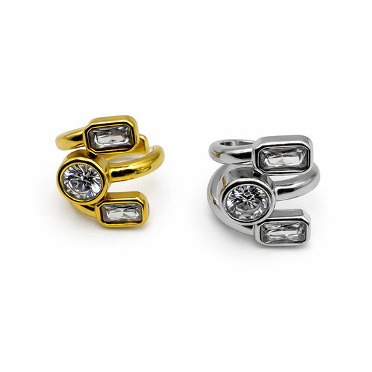 Ear Cuff in acciaio inossidabile anallergici e waterproof "Kira"