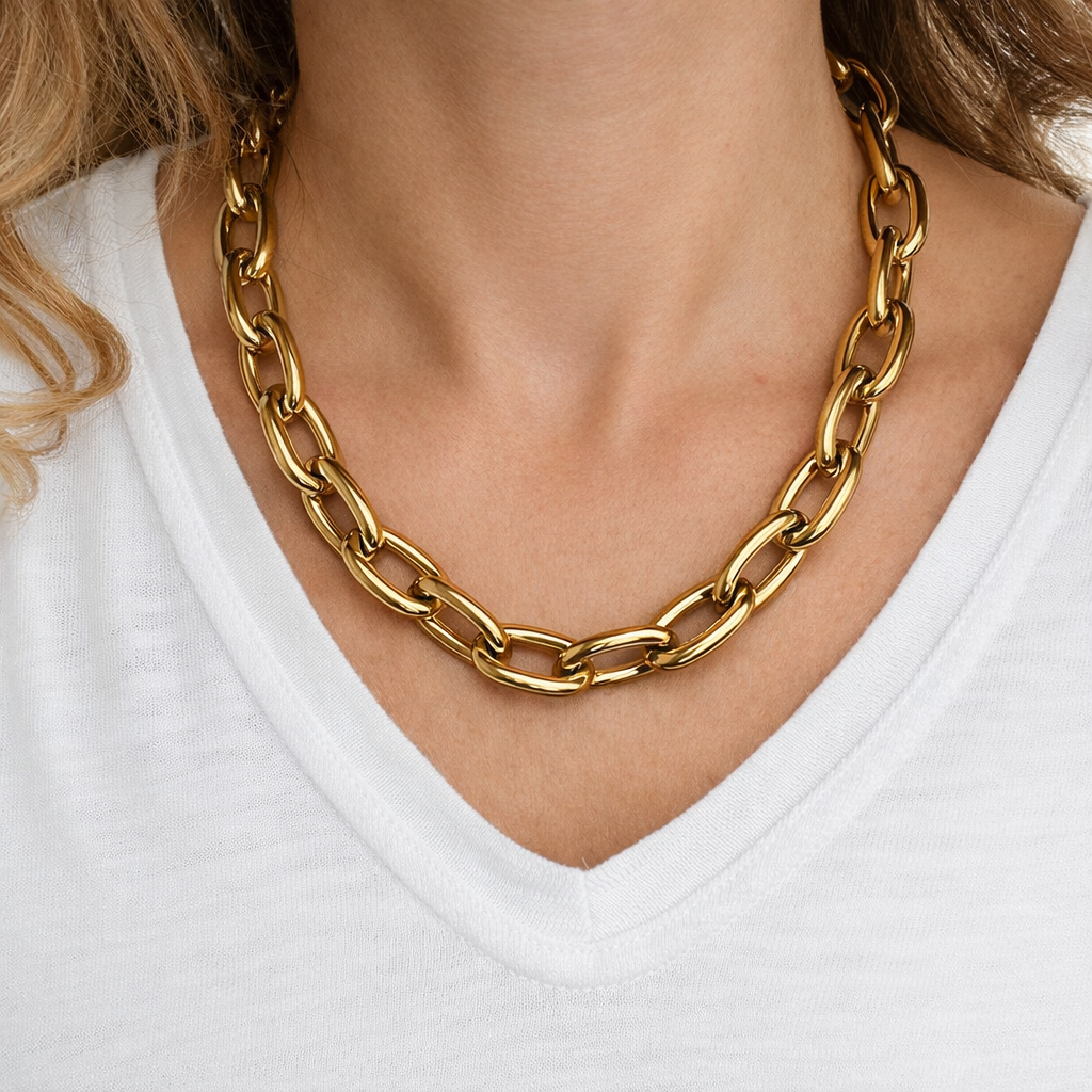 Collana in acciaio inossidabile anallergica e waterproof "Katy"