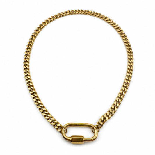 Collana in acciaio inossidabile anallergica e waterproof "Agganciami"