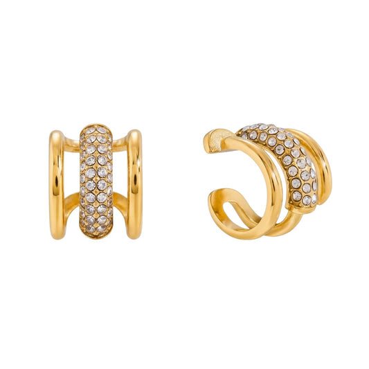 Ear Cuff in acciaio inossidabile anallergici e waterproof "Anthea"