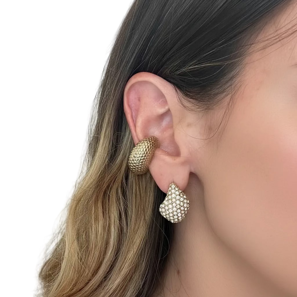 Ear cuff in acciaio inossidabile anallergici e waterproof "Dolce"