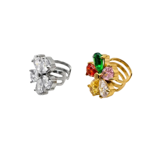 Ear Cuff in acciaio inossidabile anallergici e waterproof "Spring"