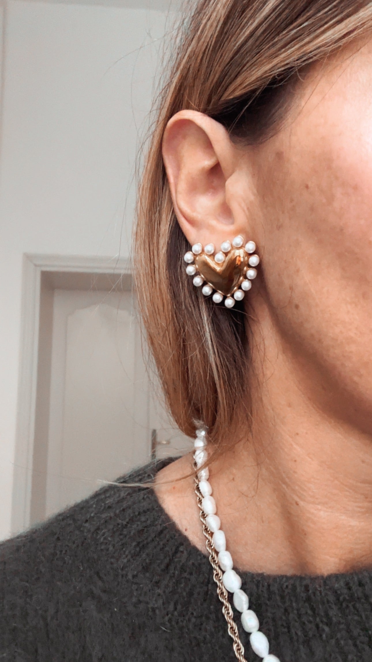 Orecchini in acciaio inossidabile anallergici e waterproof "Cuore Protetto"