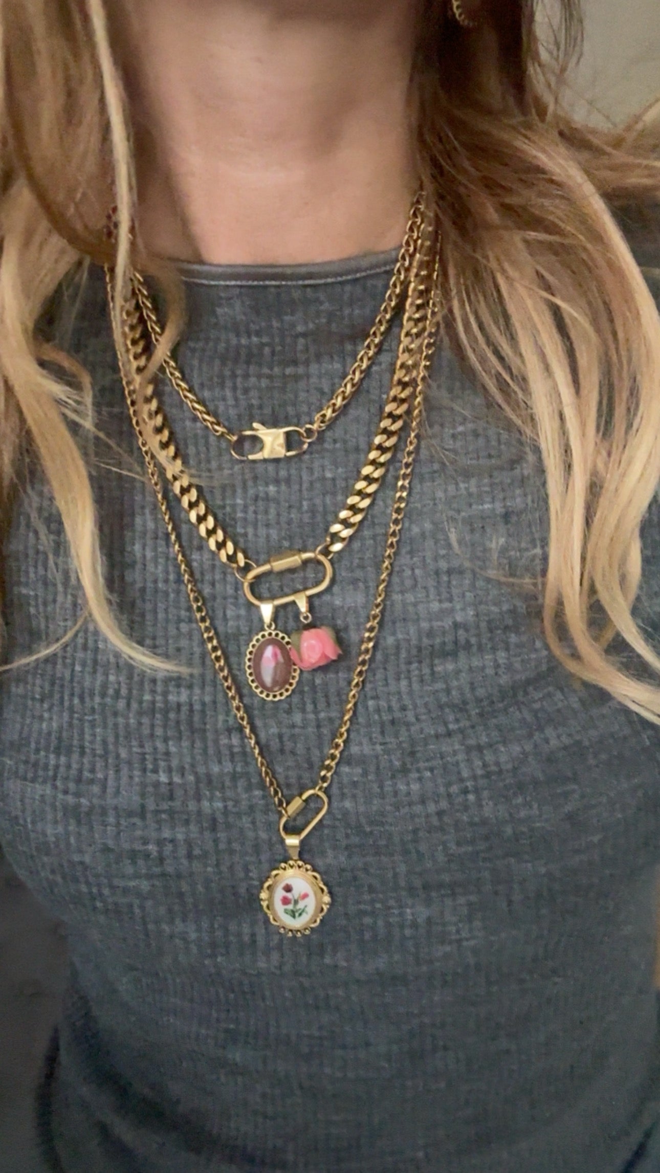 Collana in acciaio inossidabile anallergica e waterproof "Agganciami"