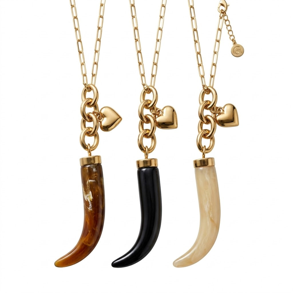Collana lunga in acciaio inossidabile waterproof "India"