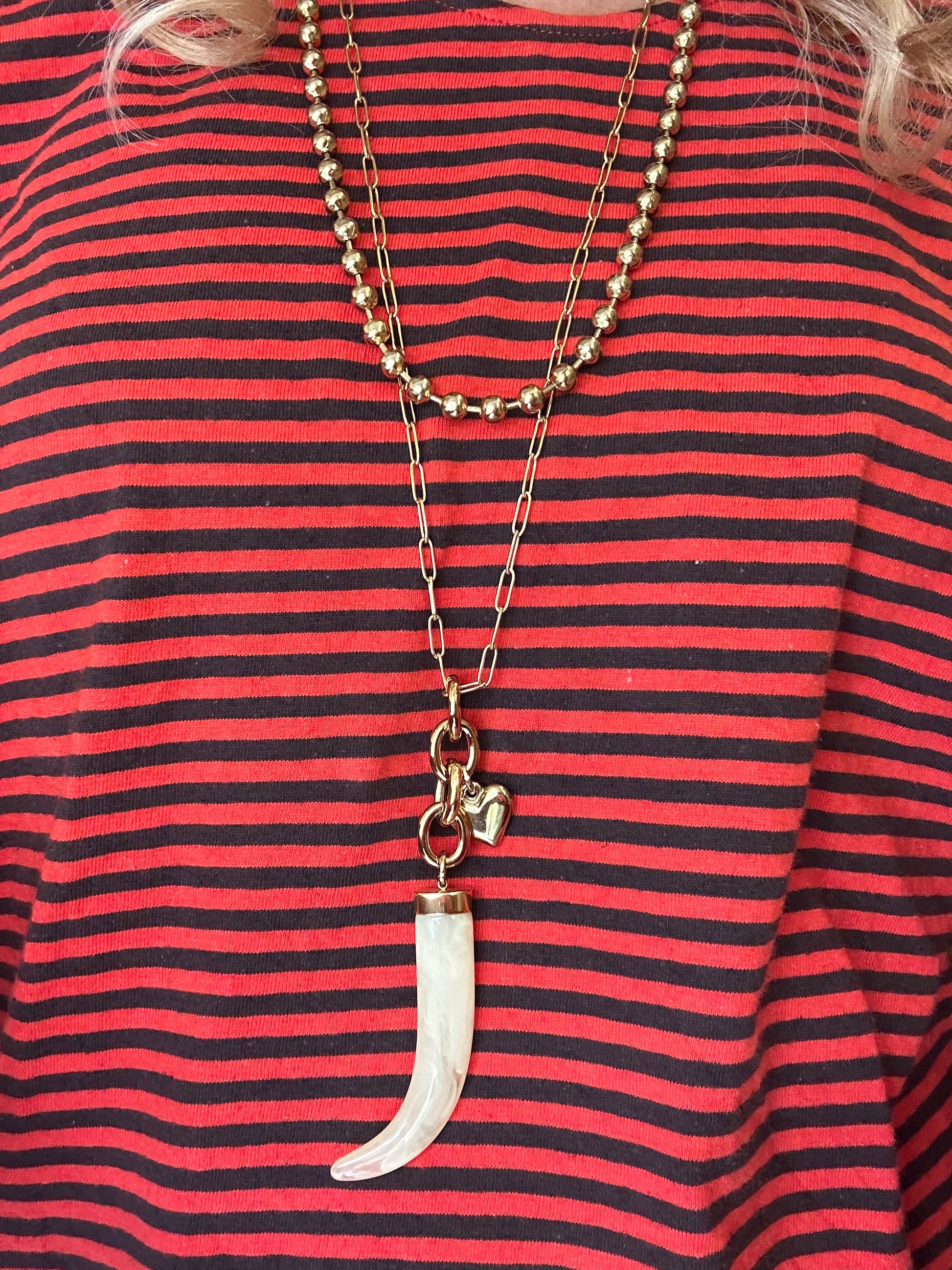 Collana lunga in acciaio inossidabile waterproof "India"