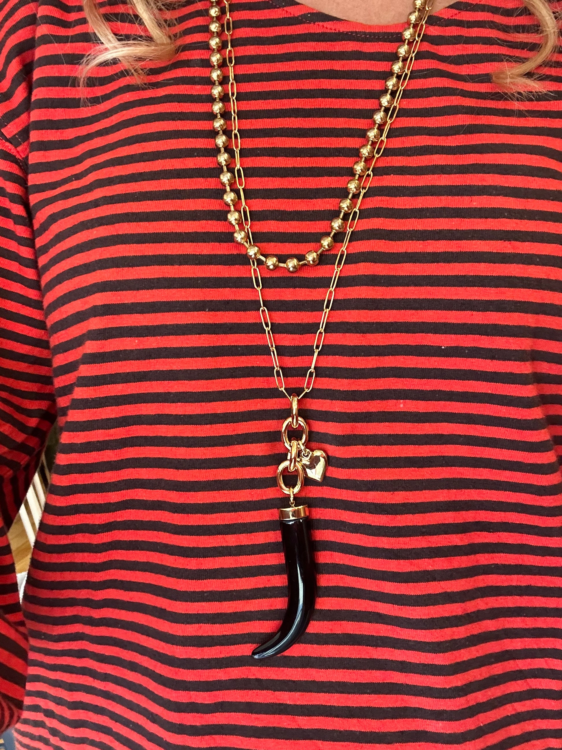 Collana lunga in acciaio inossidabile waterproof "India"