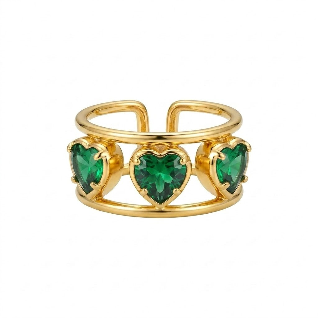 Anello regolabile waterproof placcato oro 18K "Cupido"