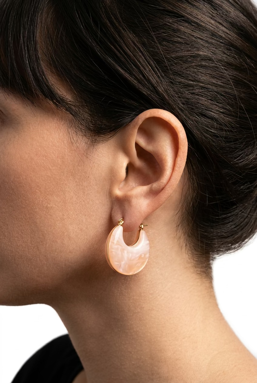 Orecchini in acciaio inossidabile leggeri e waterproof "Seta"