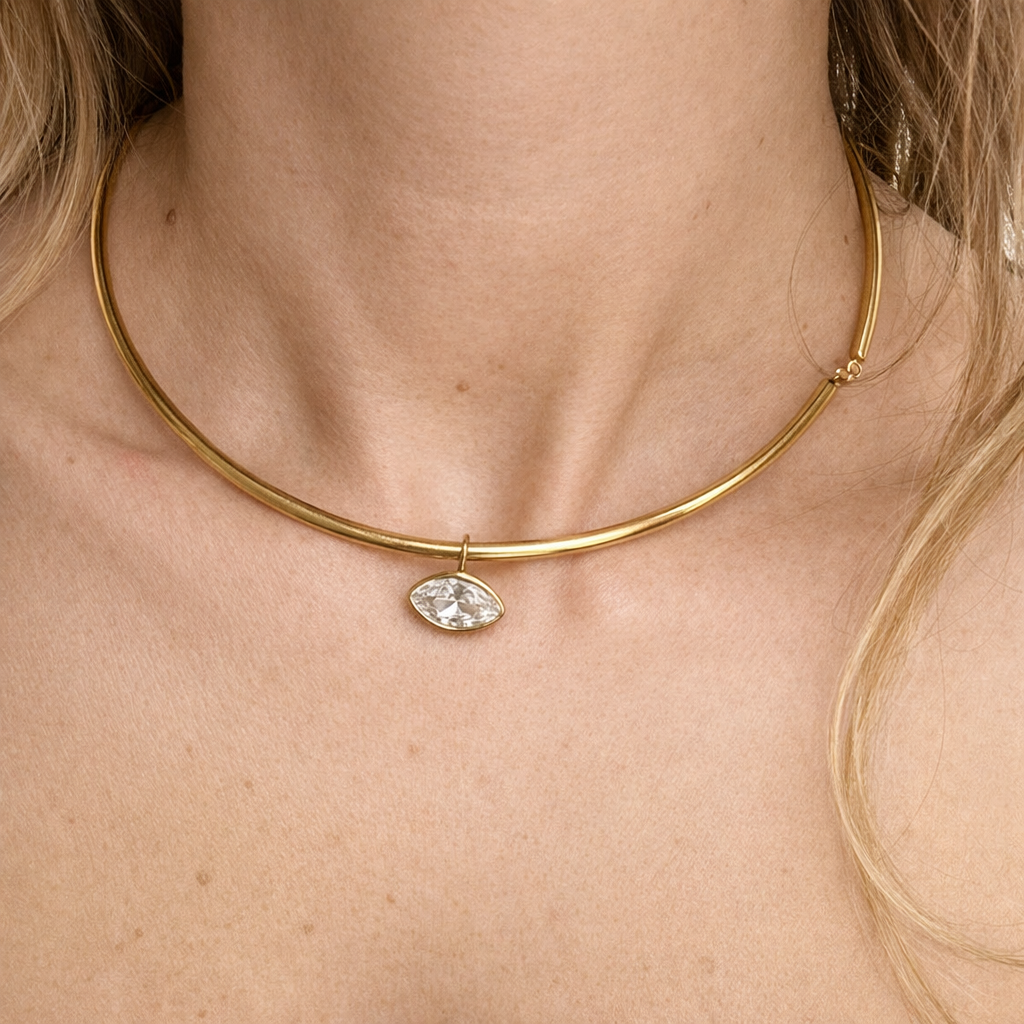 Collana in acciaio inossidabile anallergica e waterproof "Quasar"