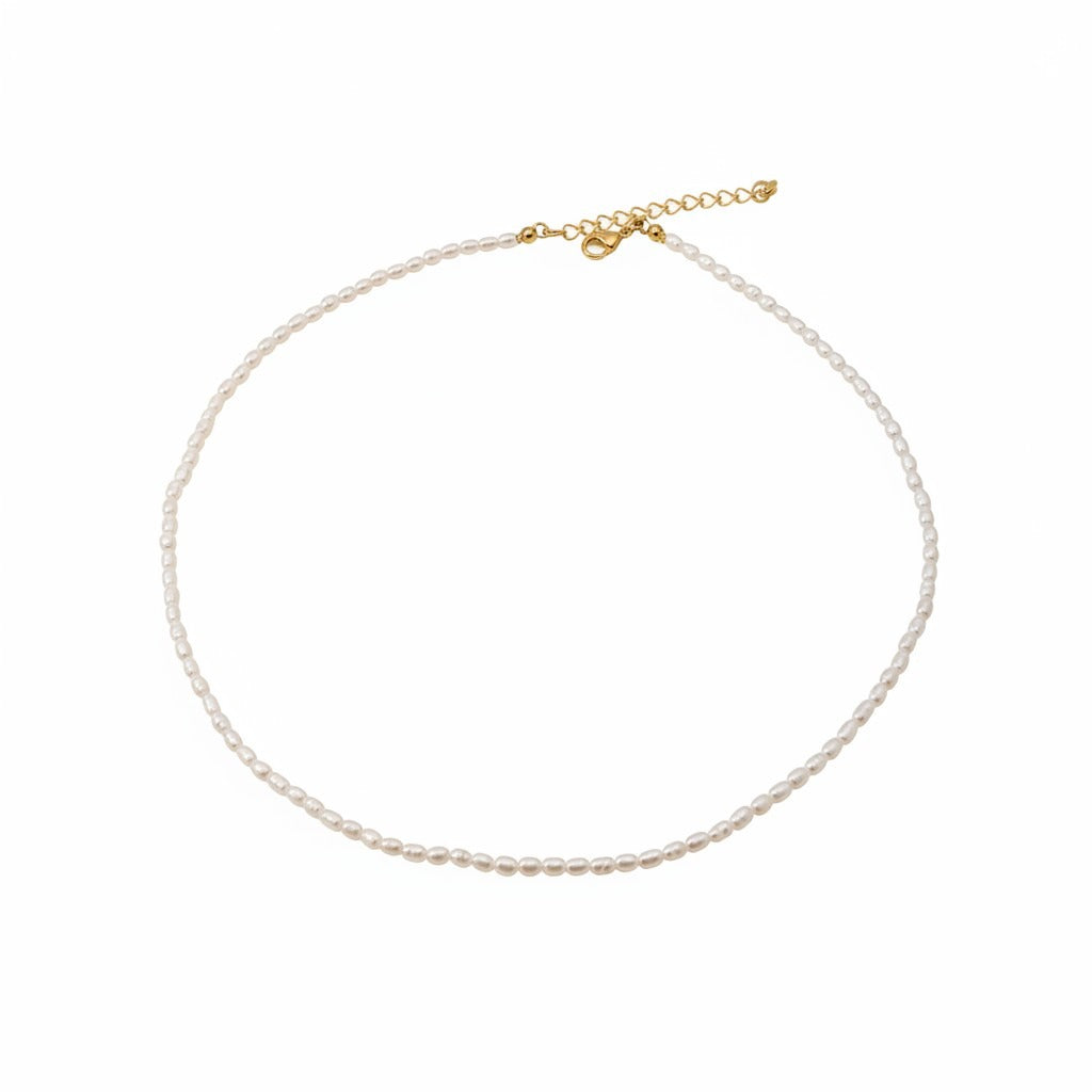 Collana in acciaio inossidabile e vere perle d'acqua dolce "Dream"