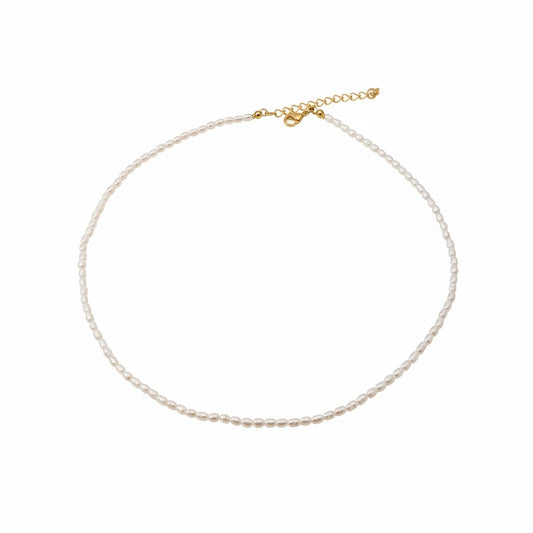 Collana in acciaio inossidabile e vere perle d'acqua dolce "Dream"