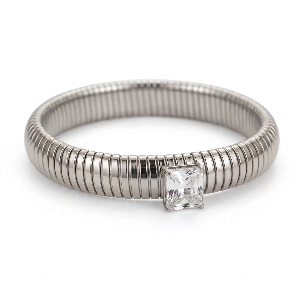 Bracciale in acciaio inossidabile elstico e waterproof "Enigma"