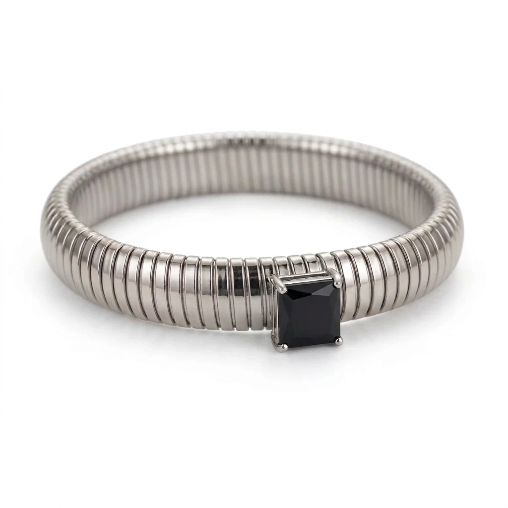 Bracciale in acciaio inossidabile elstico e waterproof "Enigma"