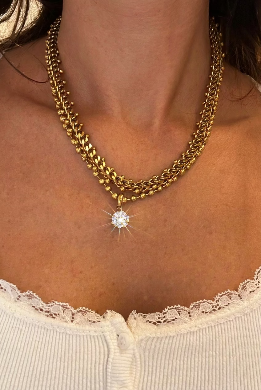 Collana in acciaio inossidabile waterproof "Clizia"