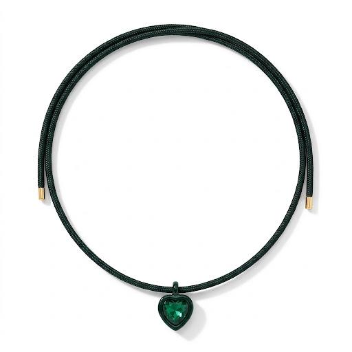 Collana magnetica e ciondolo in ottone smaltato "Amelia"