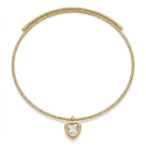 Collana magnetica e ciondolo in ottone smaltato "Amelia"