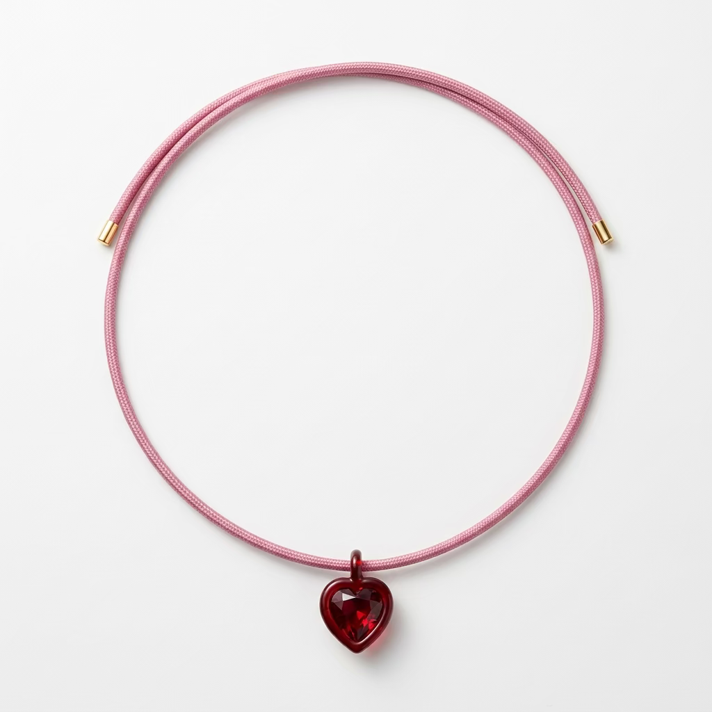 Collana magnetica e ciondolo in ottone smaltato "Amelia"
