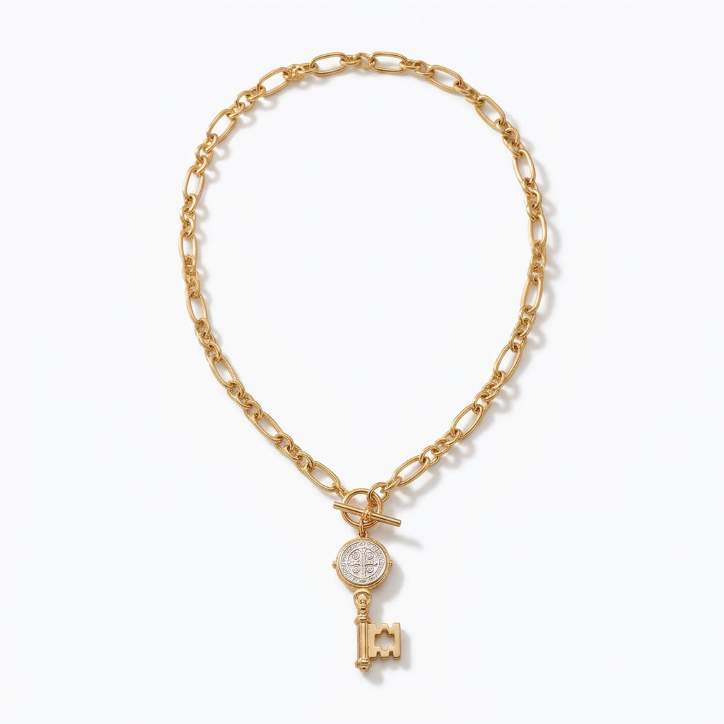 Collana in acciaio inossidabile waterproof "Chiave"