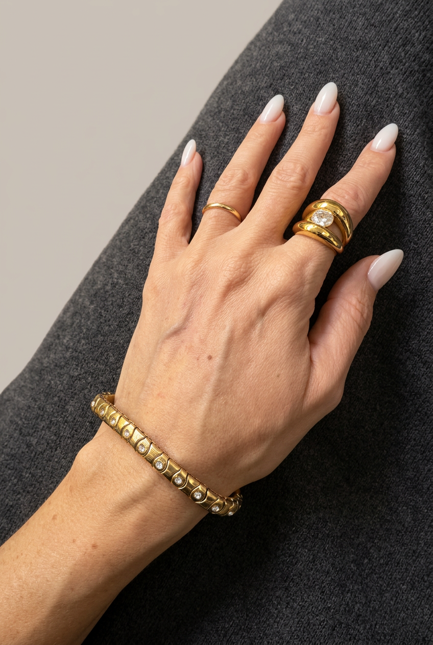 Bracciale in acciaio inossidabile elstico e waterproof "Relax"