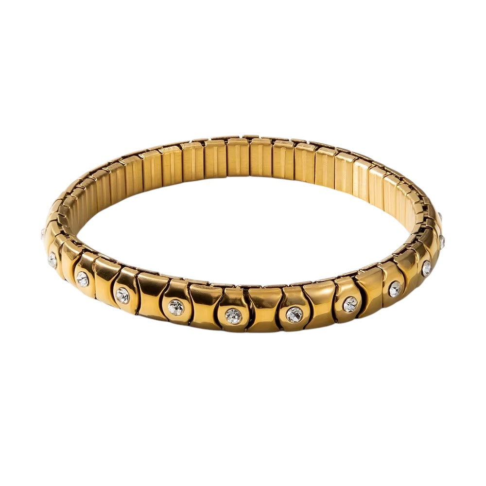 Bracciale in acciaio inossidabile elstico e waterproof "Relax"