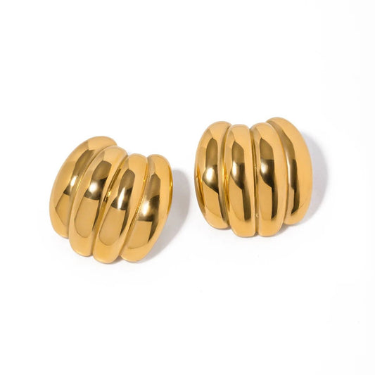 orecchini avvolgimi acciaio inossidabile placcati oro 18K