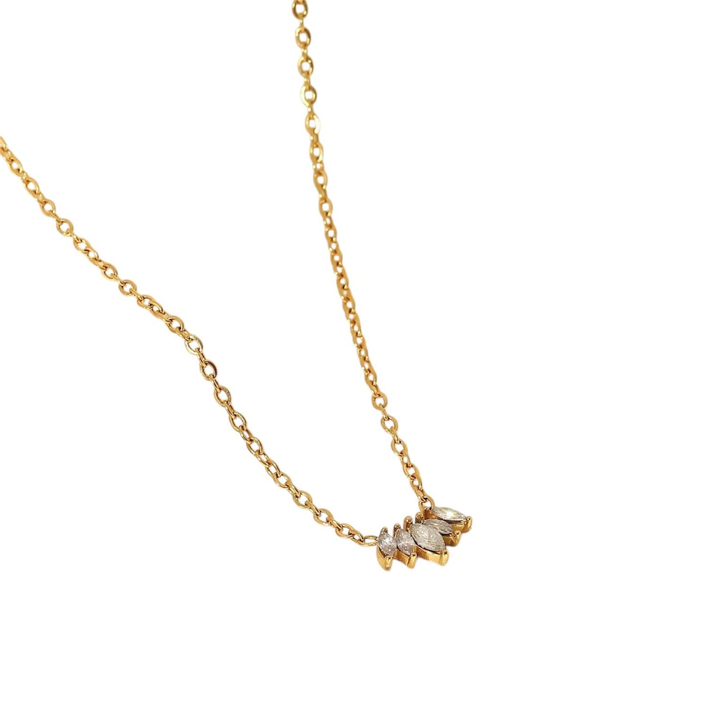 collana Trilly in acciaio inossidabile e zirconi