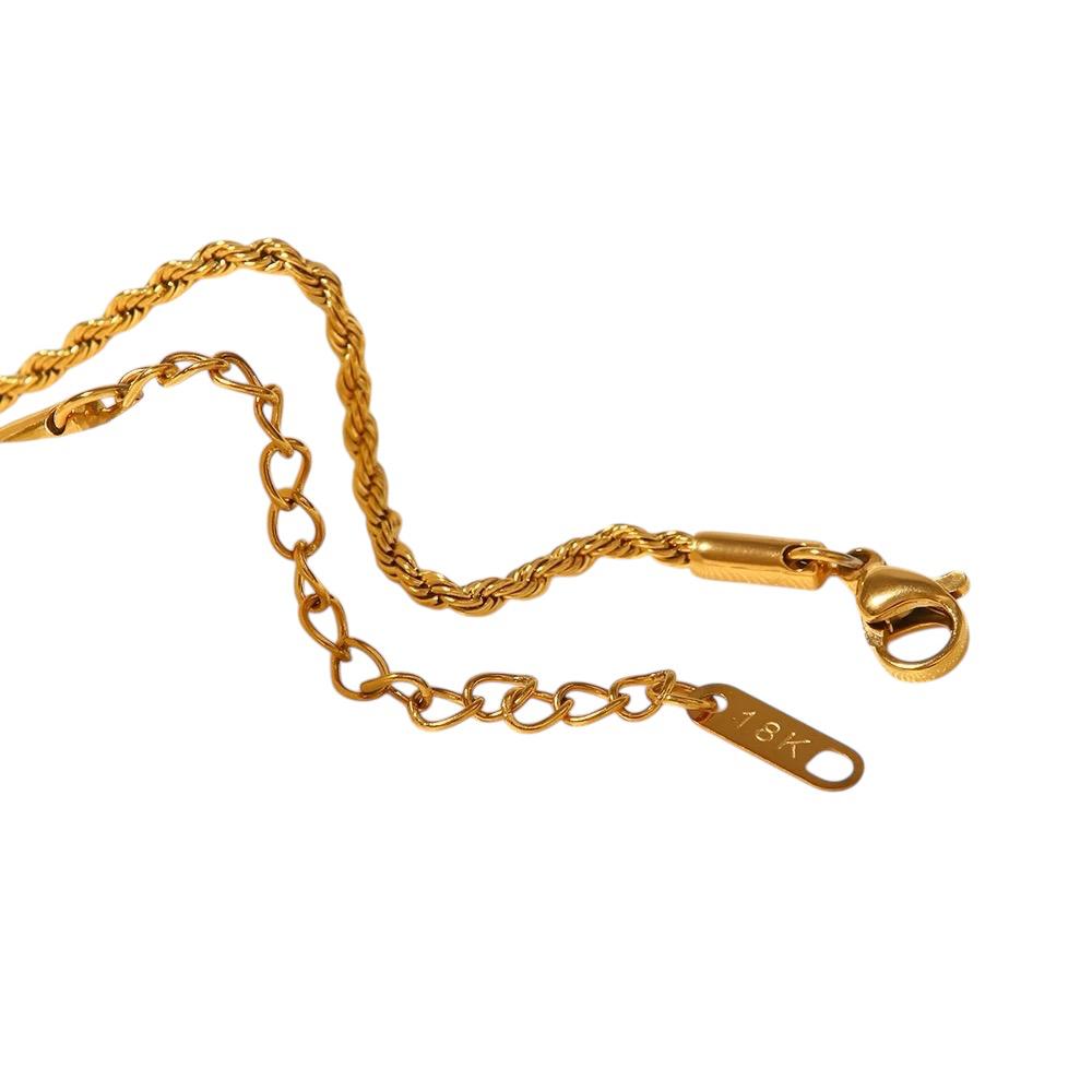 Collana in acciaio inossidabile e lapislazzulo anallergica e waterproof "Milady"