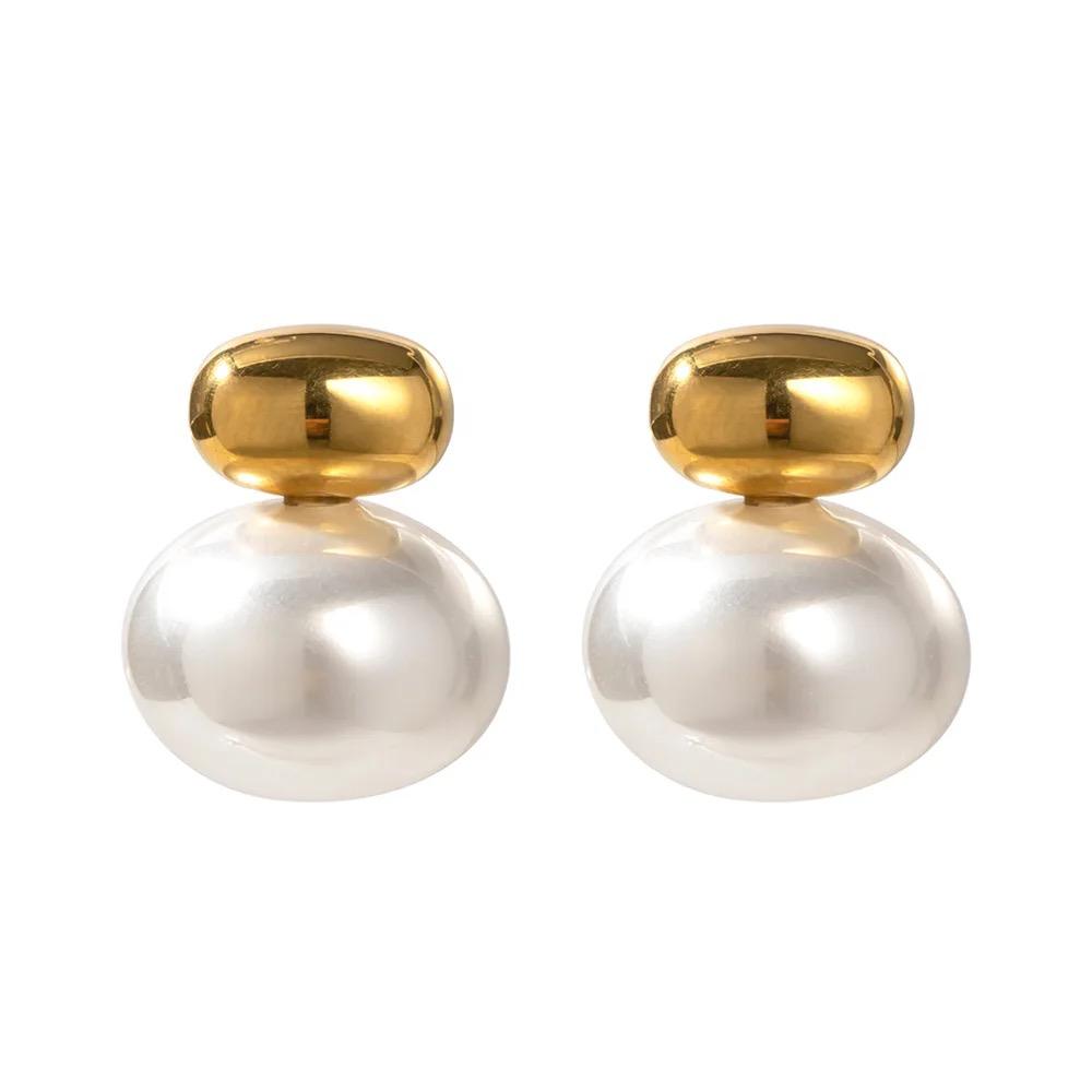 orecchino perle e acciaio inossidabile BonBon by LaGal