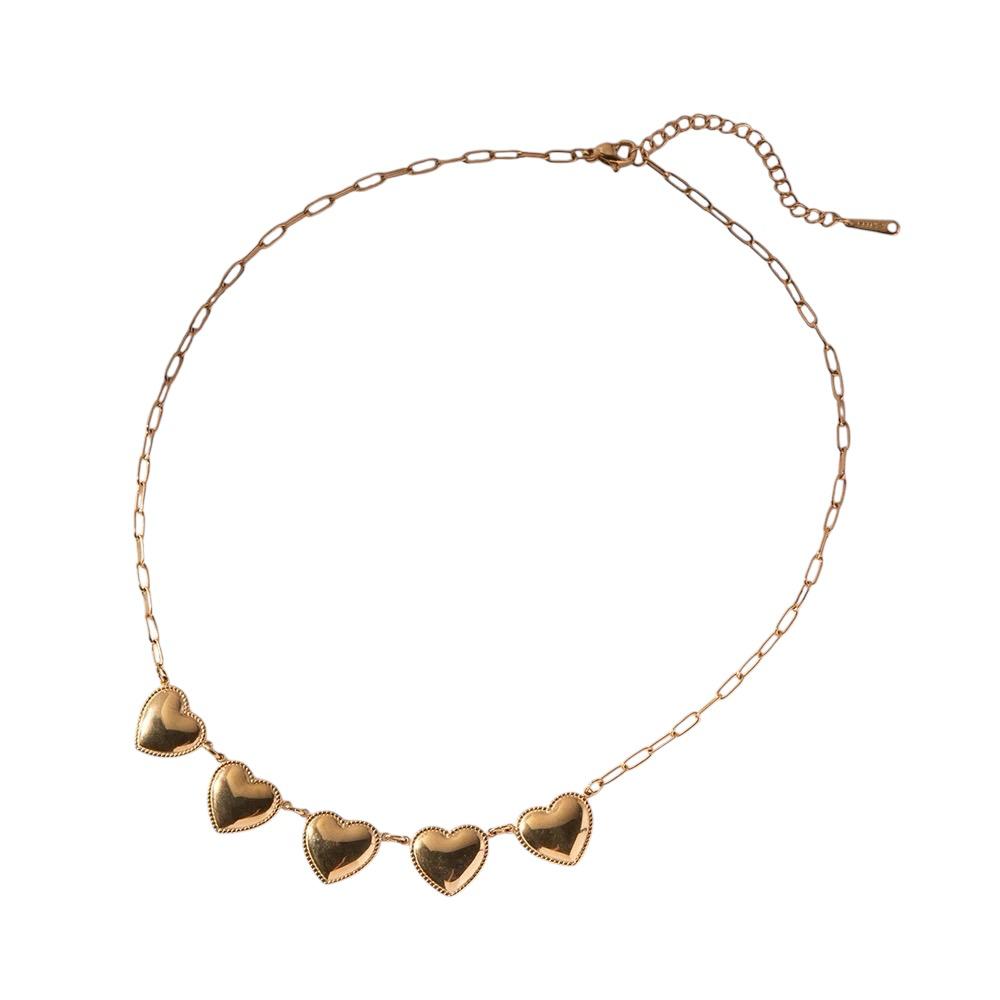 Collana in acciaio inossidabile placcata oro 18K anallergica e waterproof "Flirt"