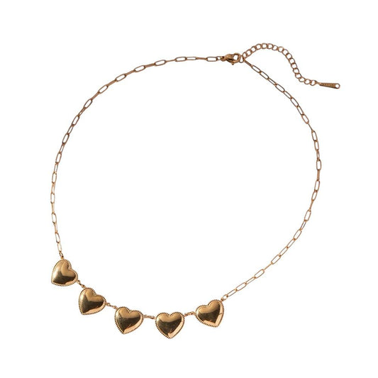 Collana in acciaio inossidabile placcata oro 18K anallergica e waterproof "Flirt"