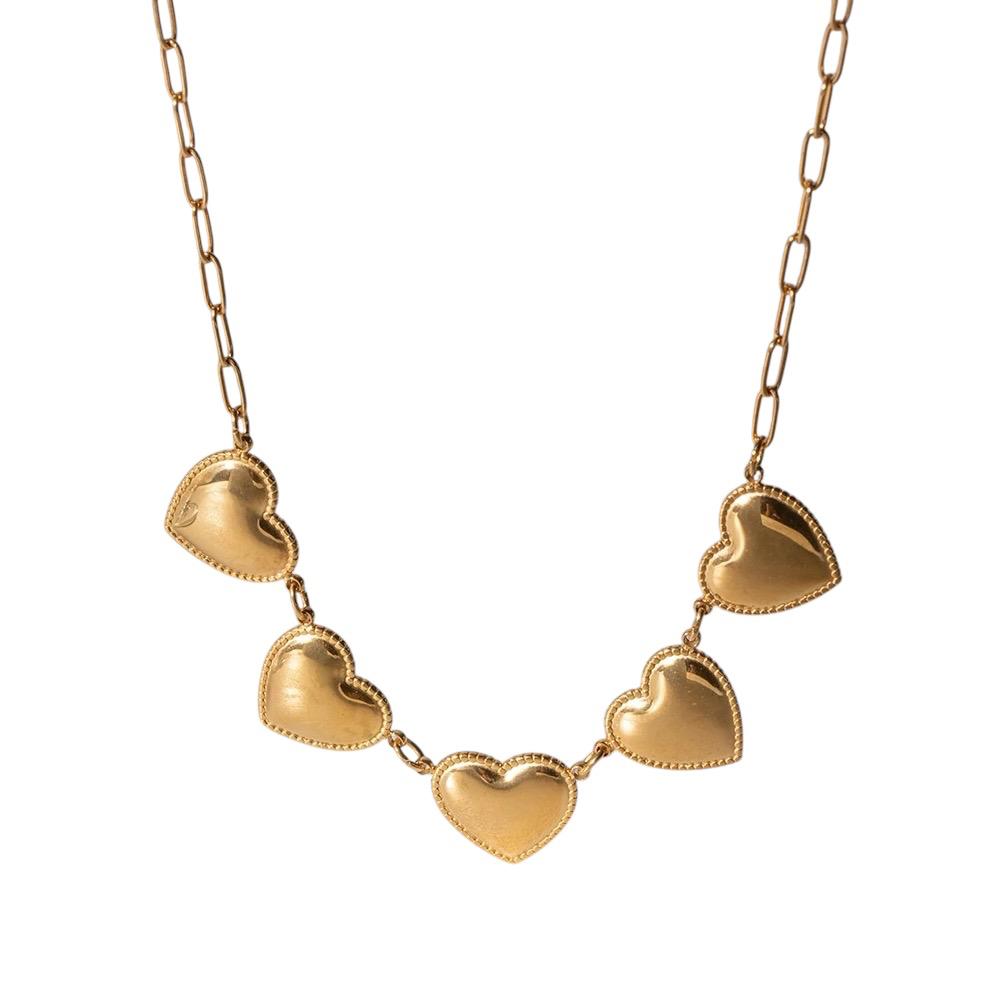 Collana in acciaio inossidabile placcata oro 18K anallergica e waterproof "Flirt"