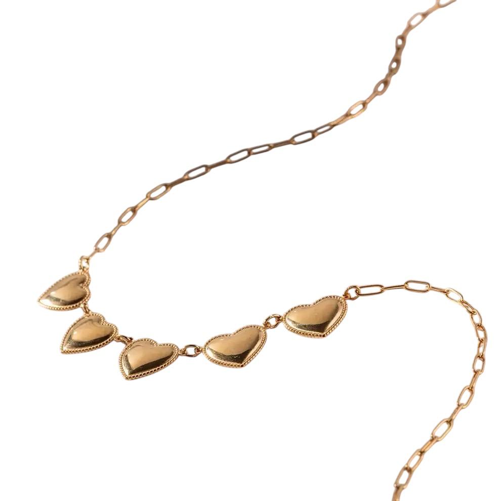 Collana in acciaio inossidabile placcata oro 18K anallergica e waterproof "Flirt"