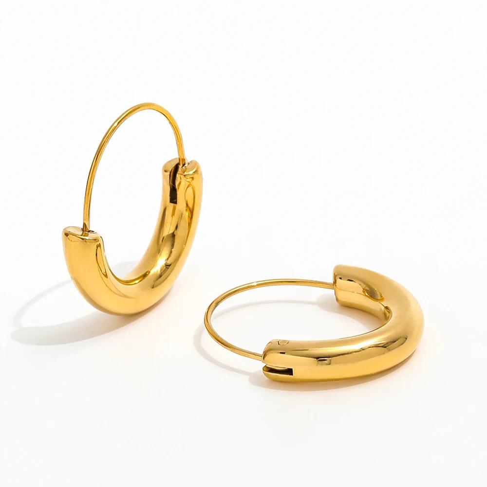 Orecchini in acciaio inossidabile placcati oro 18K anallergici e waterproof "Petit"