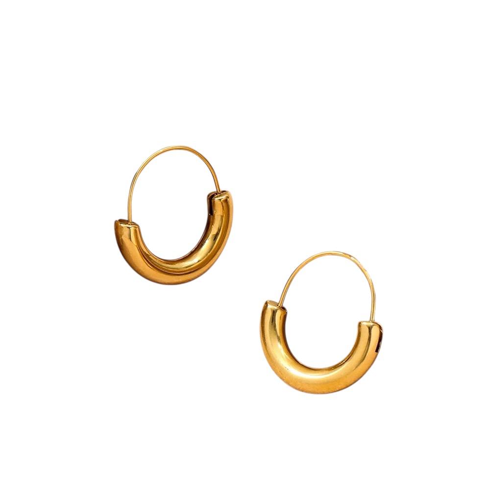 Orecchini in acciaio inossidabile placcati oro 18K anallergici e waterproof "Petit"