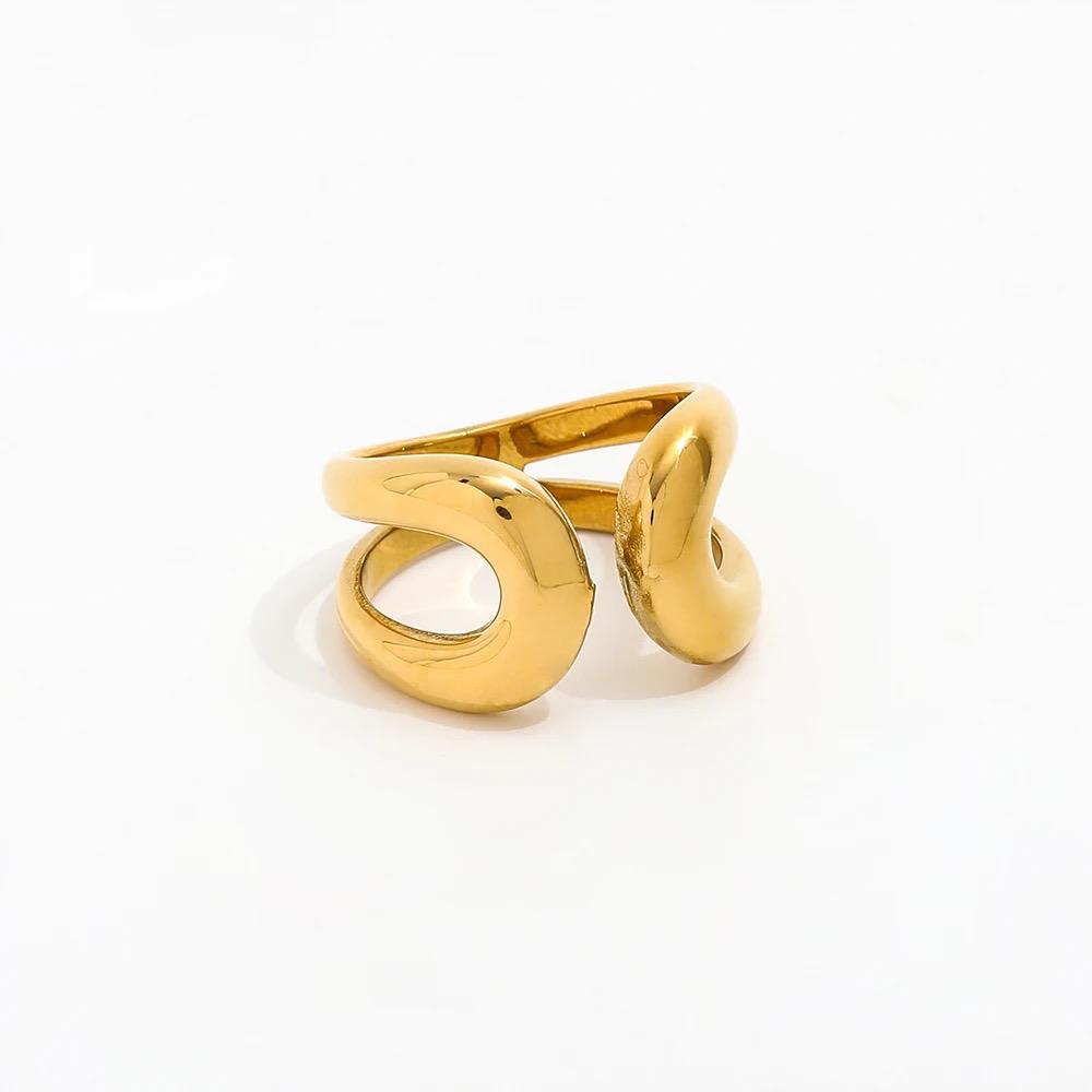 Anello in acciaio inossidabile anallergico e waterproof "Intrigo"