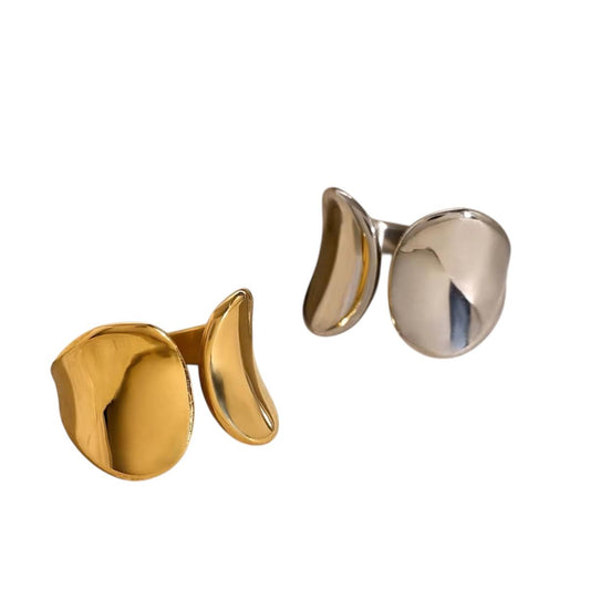 anello Lunedi in acciaio inossidabile placcato oro 18K by LaGal