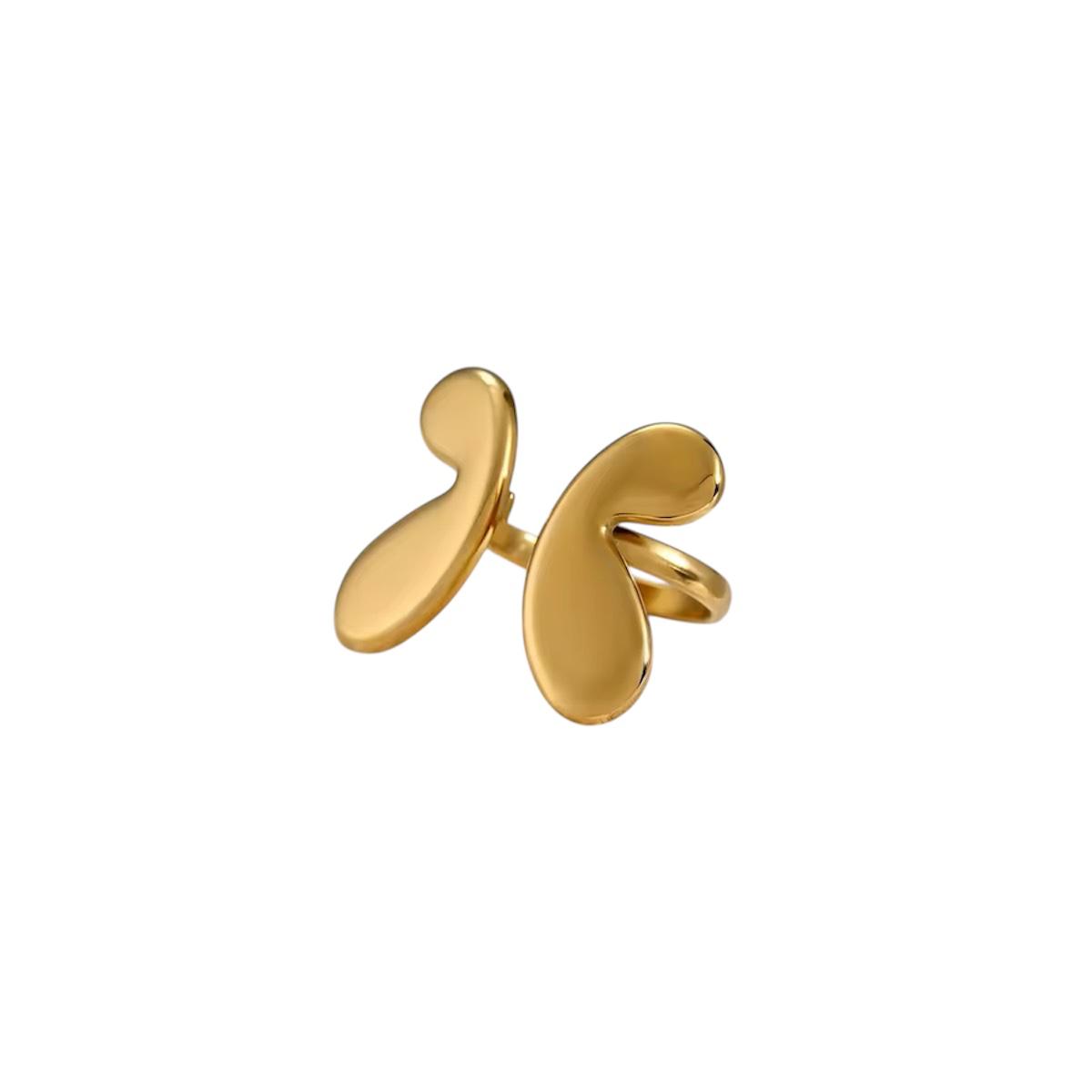 anello Butterfly by LaGal in acciaio inossidabile placcato oro 18K