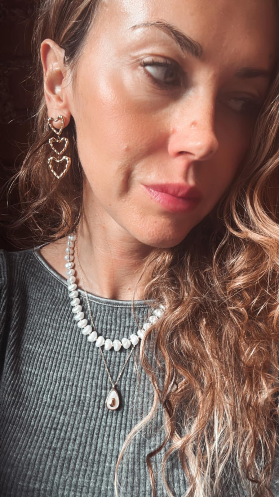 Collana in acciaio inossidabile anallergica e waterproof "Avocado"