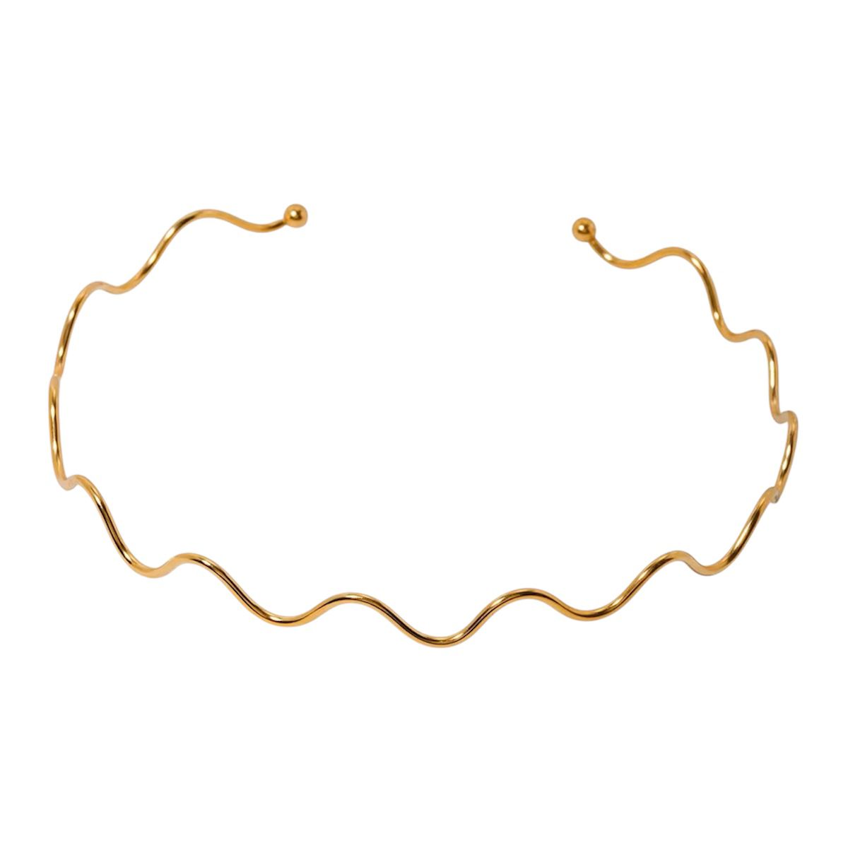 Collana in acciaio inossidabile anallergica e waterproof "Zig Zag"
