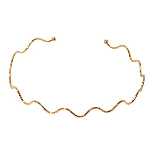 Collana in acciaio inossidabile anallergica e waterproof "Zig Zag"