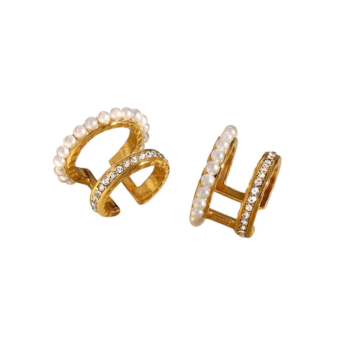 Ear cuff in acciaio inossidabile anallergici e waterproof "Incanto"