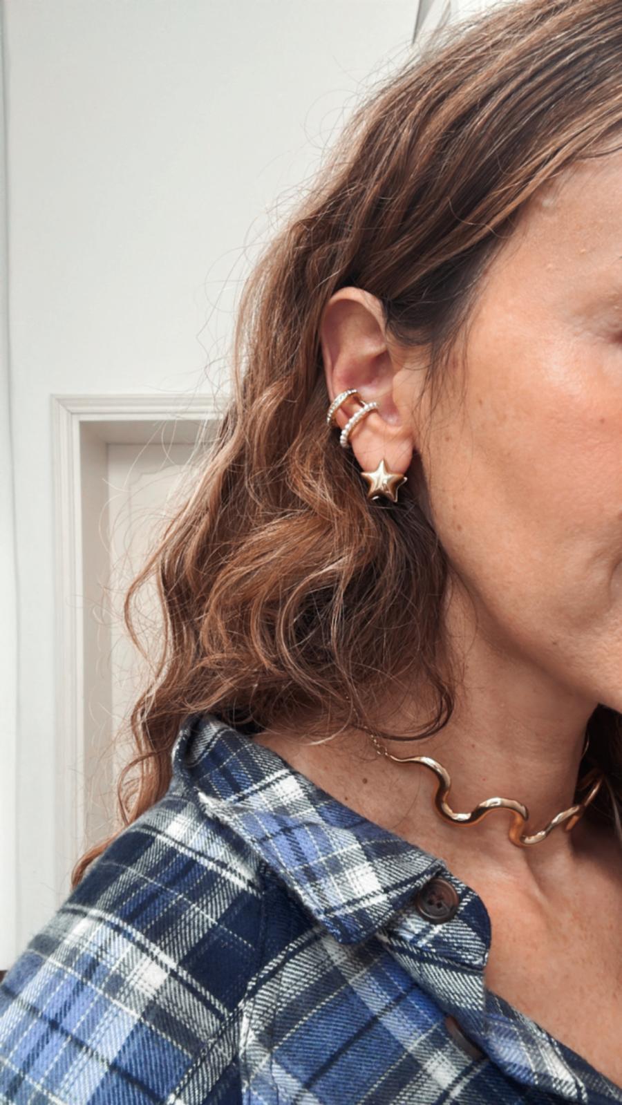 Ear cuff in acciaio inossidabile anallergici e waterproof "Incanto"