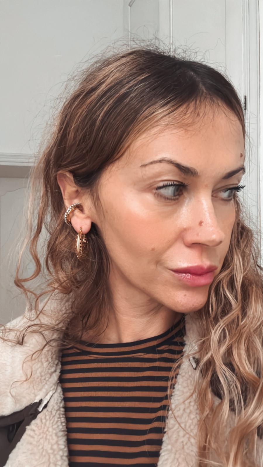 Ear cuff in acciaio inossidabile anallergici e waterproof "Luna"