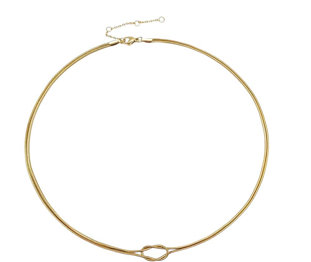 Collana in acciaio inossidabile anallergica e waterproof "Nodino"